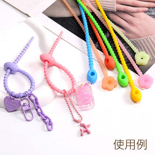 Q1163 30個 シリコンバンド カラーシリコン結束バンド ケーブルバンド