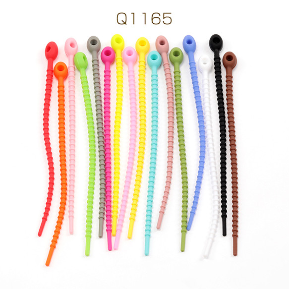 Q1165 30個 シリコンバンド カラーシリコン結束バンド ケーブルバンド