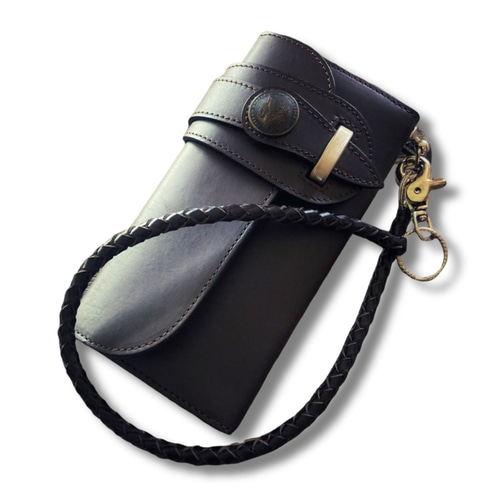 バイカーズウォレット 長財布 本革 ウォレットチェーン セット