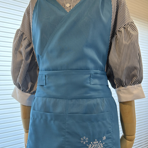 雪花 絽で涼しく！夏のお稽古に 洗える稽古着 茶道 けいこ着 縹色 収納