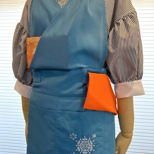 雪花 絽で涼しく！夏のお稽古に 洗える稽古着 茶道 けいこ着 縹色 収納