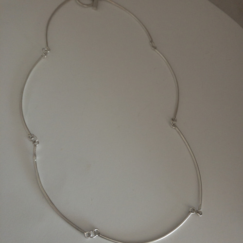 silver950 』《大人の なみなみ ネックレス チョーカー 》シンプル