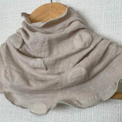 特別色ドットエンボス加工綿100%手染めグレージュレースシングル手作り  