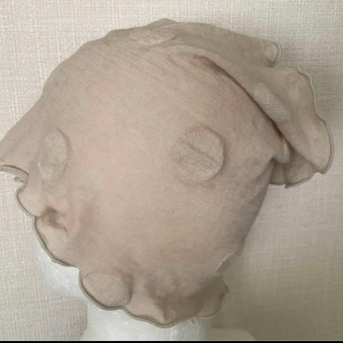 特別色ドットエンボス加工綿100%手染めグレージュレースシングル手作り  