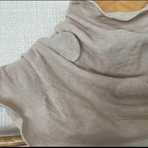 特別色ドットエンボス加工綿100%手染めグレージュレースシングル手作り  