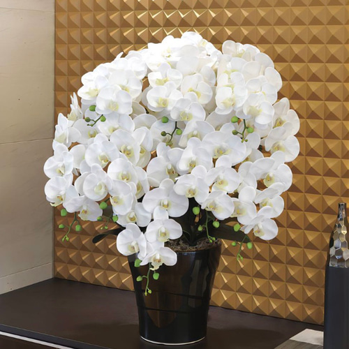 光触媒 人工観葉植物 フェイクグリーン フレッシュ胡蝶蘭8本立W 高さ