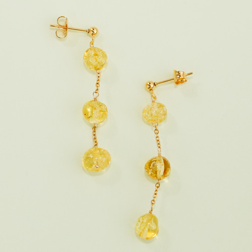 琥珀 ピアス イヤリング ピアスチャーム アンバー ピアス  