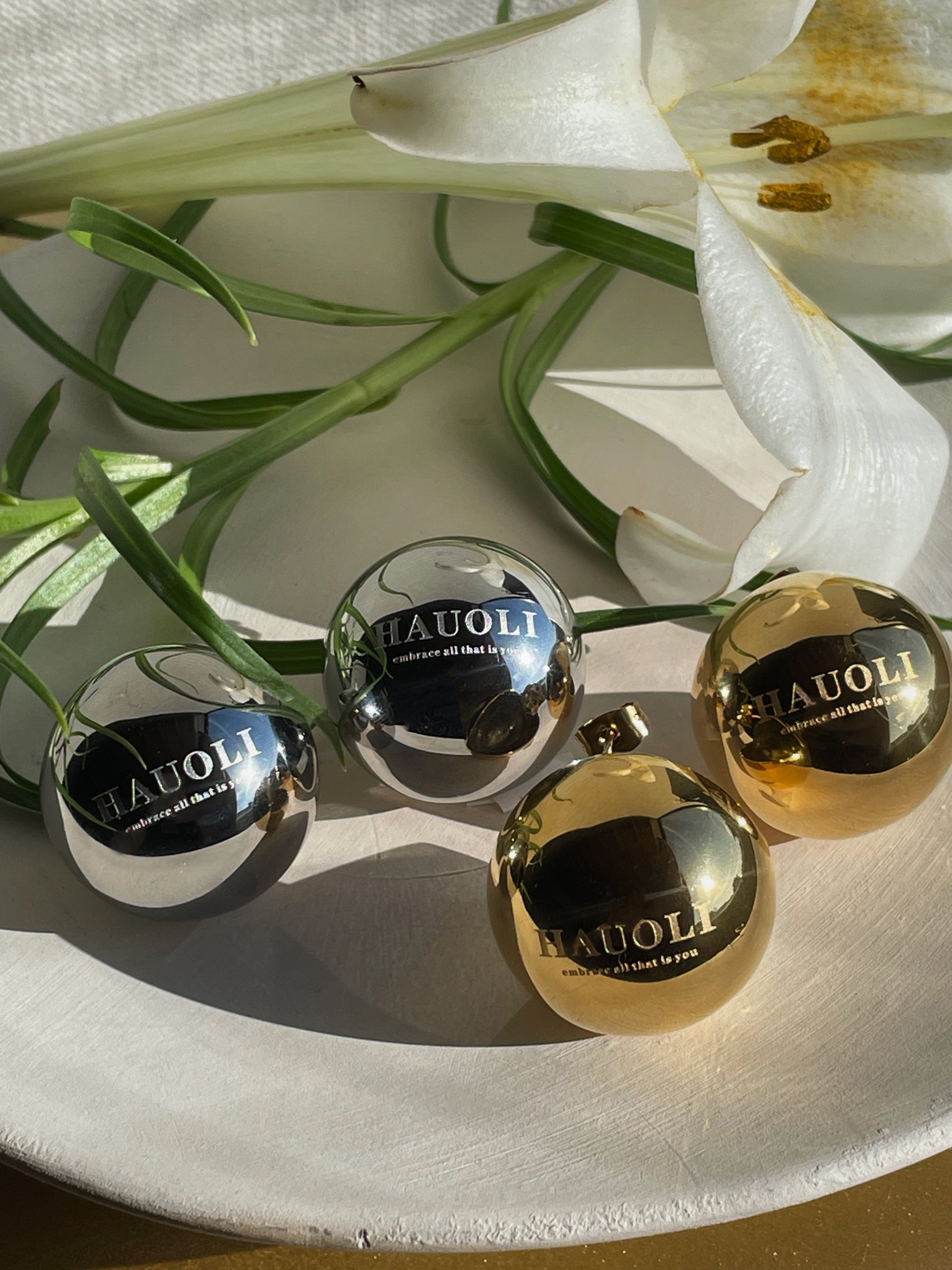 ボールピアス 【01】大ぶりピアス/ステンレスピアス/金属アレルギー対応ピアス/ピアス/ゴールド/シルバー