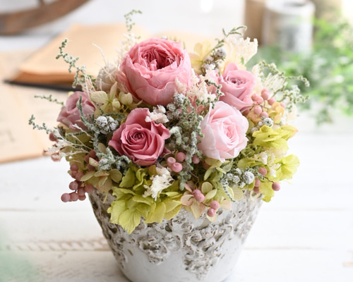 ローズフラワーガーデン＊コーラルピンク お部屋に作る薔薇のお庭の