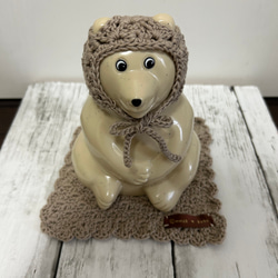 白くま貯金箱 着せ替え ハロウィン 2点セット あみぐるみ mmzk * kobo