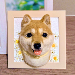 と*ん様 拒否シバ　芝犬　柴犬　豆柴　羊毛フェルト　犬　写真立て　壁掛け　置物 Yahoo!オークション - 羊毛フェルト 豆柴 柴犬 犬 ハンドメイド 芝生