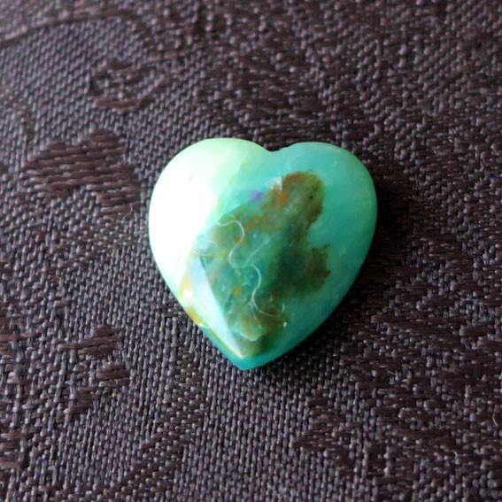 10月の誕生石 ブルーオパール ハート 約18mm｜ハンドメイド素材 × 晴れやかブルー2025