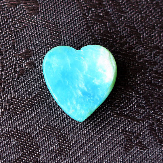 10月の誕生石 ブルーオパール ハート 約18mm｜ハンドメイド素材 × 晴れやかブルー2025