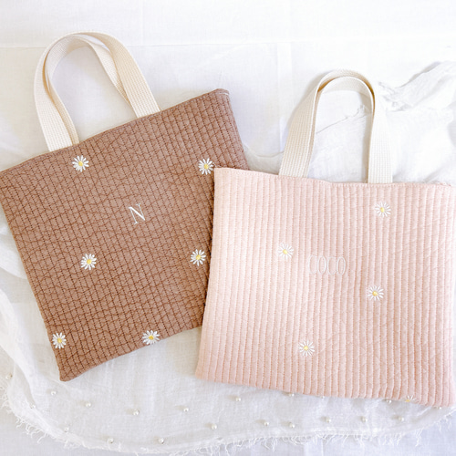 お名前刺繍】全5色ヌビマーガレットレッスンバッグ レッスン