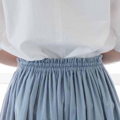 トリプルガーゼ　スカート(五感) no control air /スラブトリアセテート・ガーゼ ジブリスカート