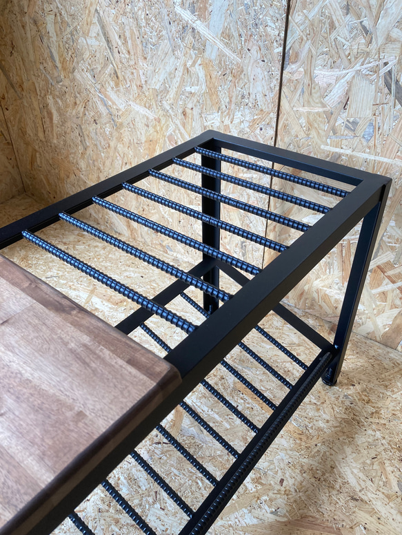 シューズラック　アイアン　インダストリアル　靴収納　スリム　かっこいい　シンプル　ベンチ　腰掛 