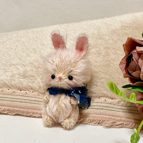 可愛いうさぎちゃん ピンク色 小さい子 テディベア シュタイフ