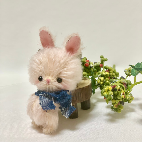 可愛いうさぎちゃん ピンク色 小さい子 テディベア シュタイフ