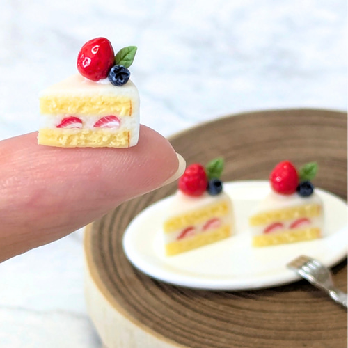 王道！苺のショートケーキ【ピアス・イヤリング】(片耳) ピアス 