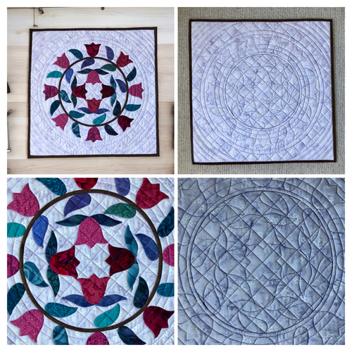 送料無料]壁掛けにもなるテーブルセンター「花」50x50 テーブルクロス