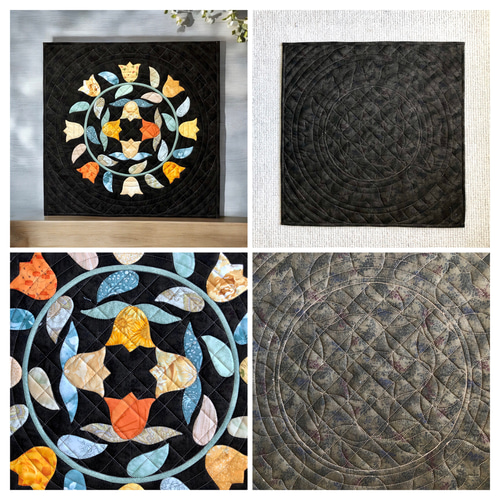 送料無料]壁掛けにもなるテーブルセンター「花」50x50 テーブルクロス