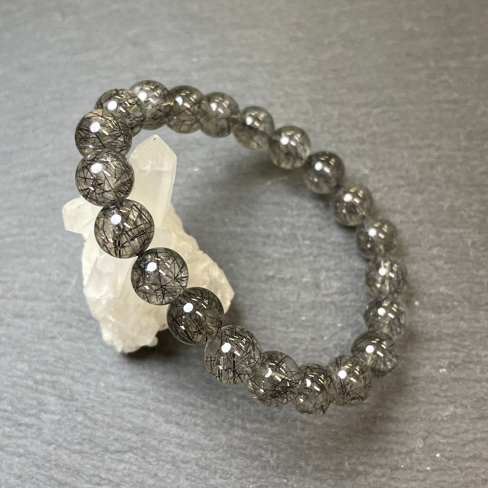 トルマリン イン クォーツ 8mm ブレスレット 天然石