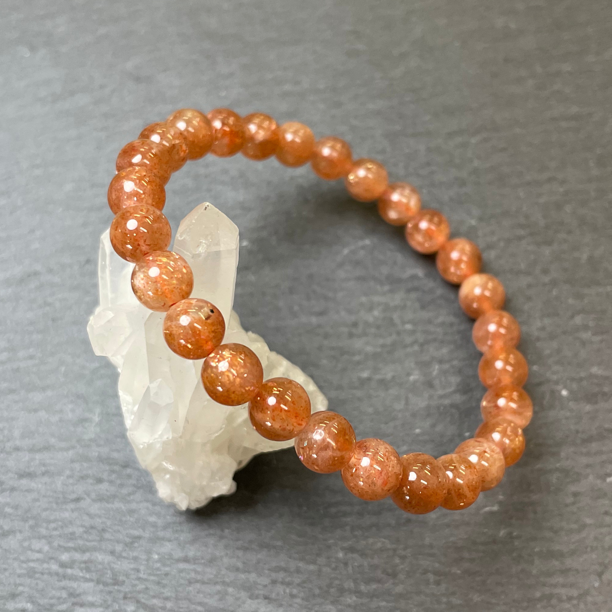 マイカサンストーン 6-7mm ブレスレット 天然石