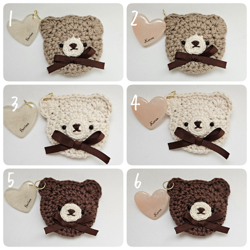 new 名入れ くまさんのミニミニポーチバッグチャーム ポーチ