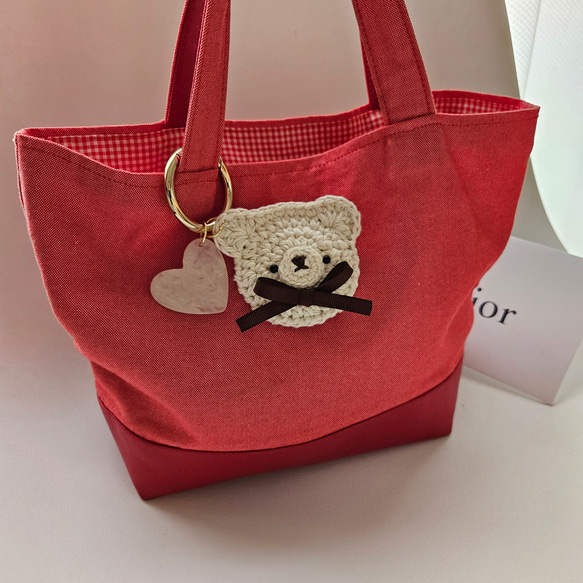 new 名入れ くまさんのミニミニポーチバッグチャーム ポーチ