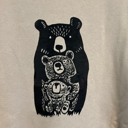 クマさん柄　レディース裏起毛タートルネックトレーナー【M～4L】大きいサイズあり 4枚目の画像