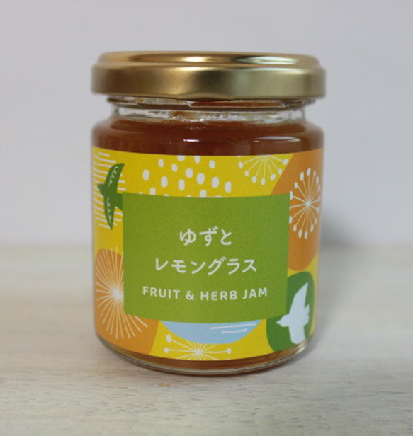 アロマジャム2個セットギフト　フルーツ・野菜とハーブのジャム　アロマジャム　北欧調デザインラベル　テキスタイル箱入り 9枚目の画像