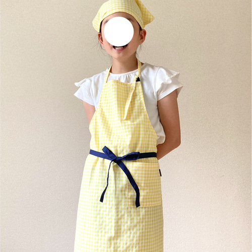 小学生《値下げ・即納・イエロー》親孝行エプロン 3点セット♡ 子ども 