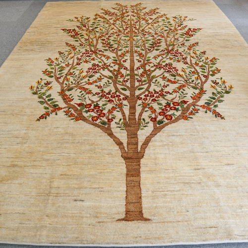 300×200cm ペルシャ 手織り絨毯 カシュクリギャッベ リズバフト ギャベ