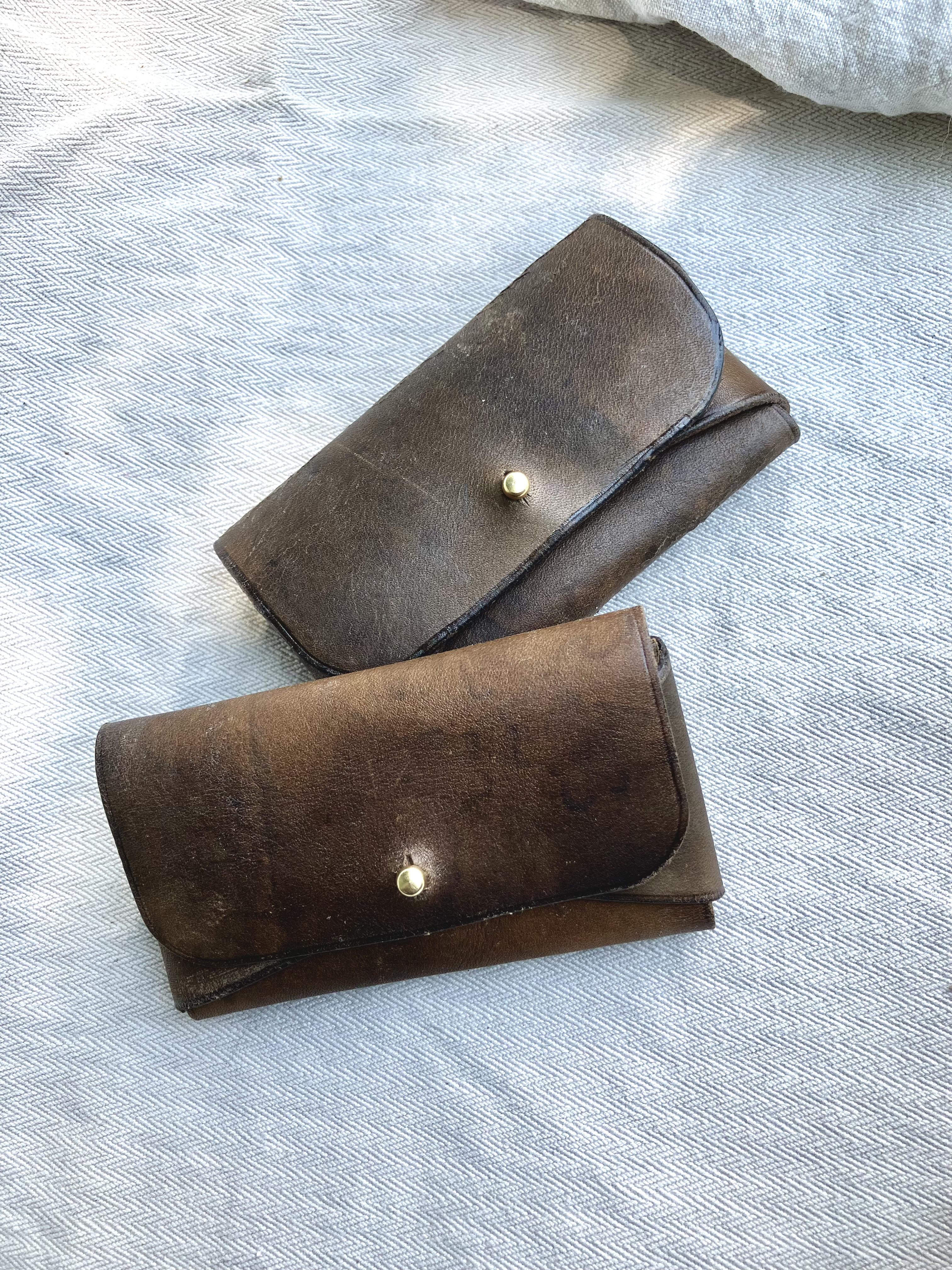 火山灰染めレザーカード&名刺入れ