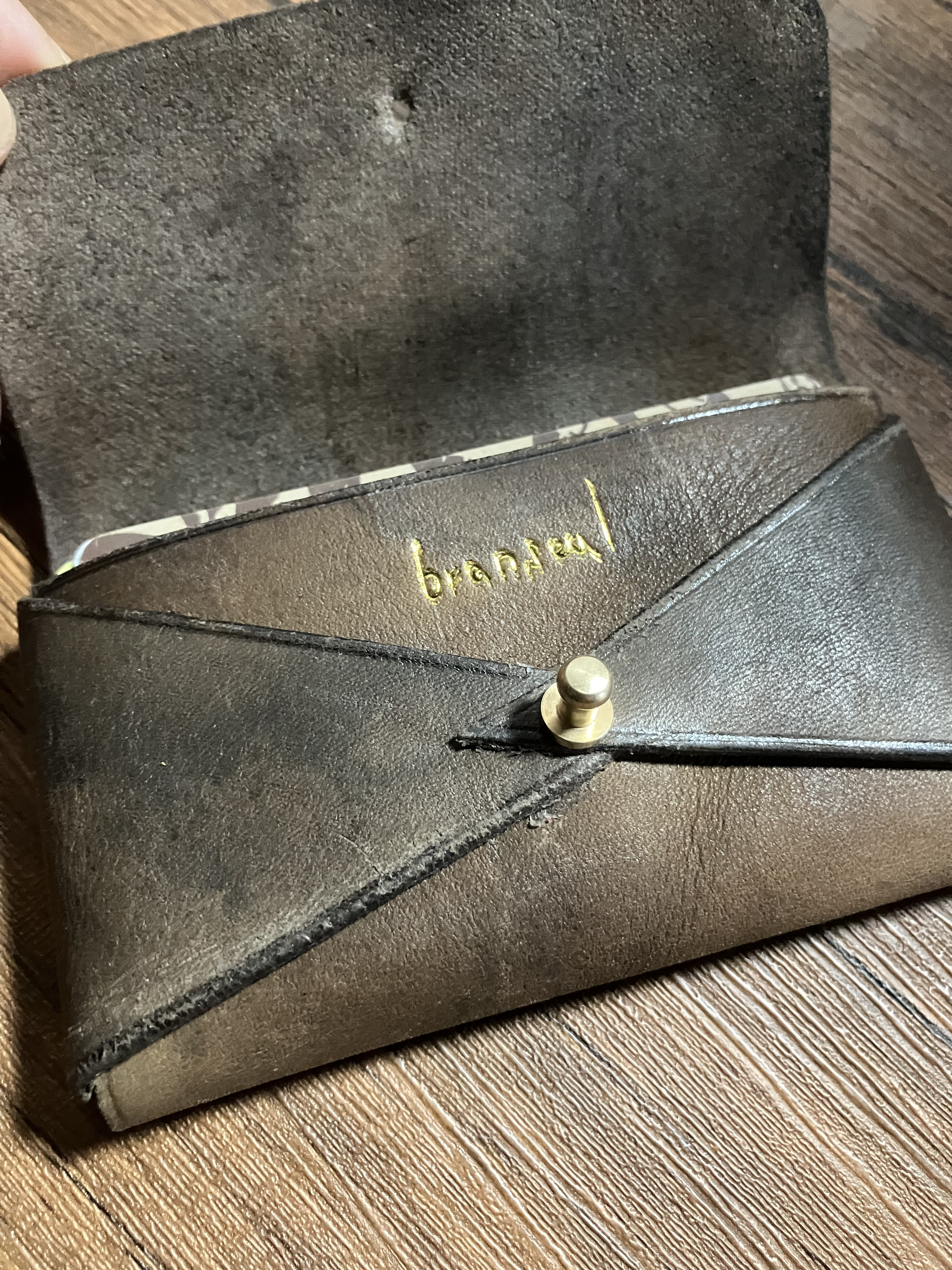 火山灰染めレザーカード&名刺入れ