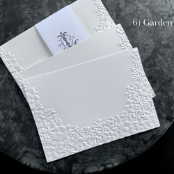 花飾り3Dエンボスポストカード３枚セット 7枚目の画像