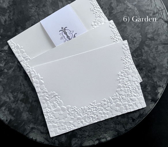 花飾り3Dエンボスポストカード３枚セット 7枚目の画像