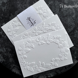 花飾り3Dエンボスポストカード３枚セット 8枚目の画像