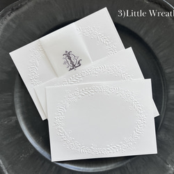 花飾り3Dエンボスポストカード３枚セット 4枚目の画像