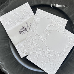 花飾り3Dエンボスポストカード３枚セット 5枚目の画像