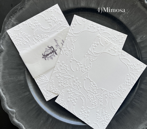 花飾り3Dエンボスポストカード３枚セット 5枚目の画像