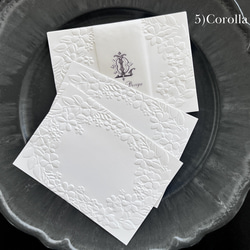 花飾り3Dエンボスポストカード３枚セット 6枚目の画像