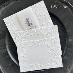 花飾り3Dエンボスポストカード３枚セット 2枚目の画像