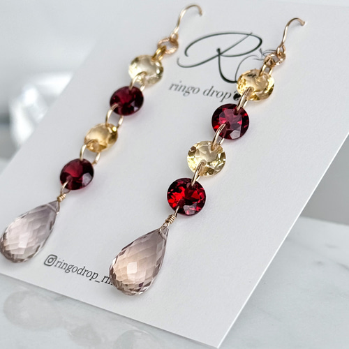 高品質アメトリン・ガーネット・シトリン 極上カット天然石の大ぶり