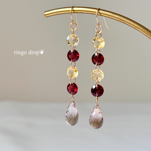 高品質アメトリン・ガーネット・シトリン 極上カット天然石の大ぶり