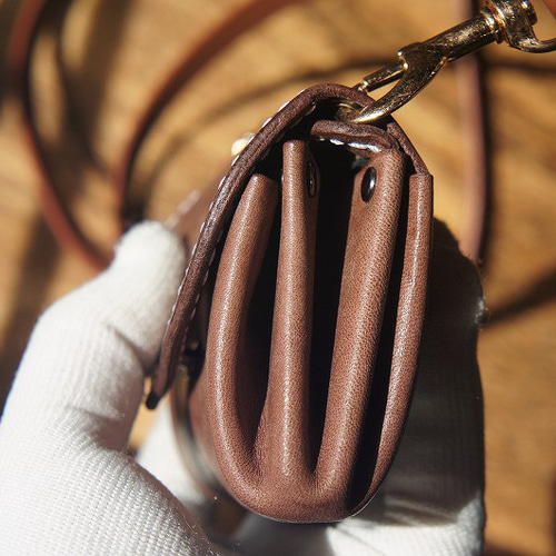 【送料無料】マヤベリーのアコーディオンミニポーチ【ダークブラウン】 送料無料】マヤベリーのアコーディオンミニポーチ【ダーク