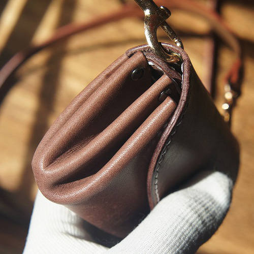 送料無料】マヤベリーのアコーディオンミニポーチ【ダーク