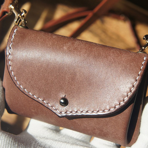 送料無料】マヤベリーのアコーディオンミニポーチ【ダーク