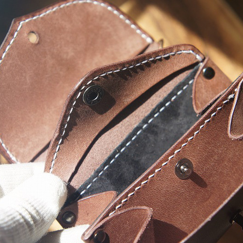 送料無料】マヤベリーのアコーディオンミニポーチ【ダーク