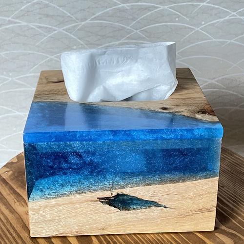 【1203】オーシャンアート　ティッシュケース 1203】オーシャンアート ティッシュケース 立体 ボックスアート